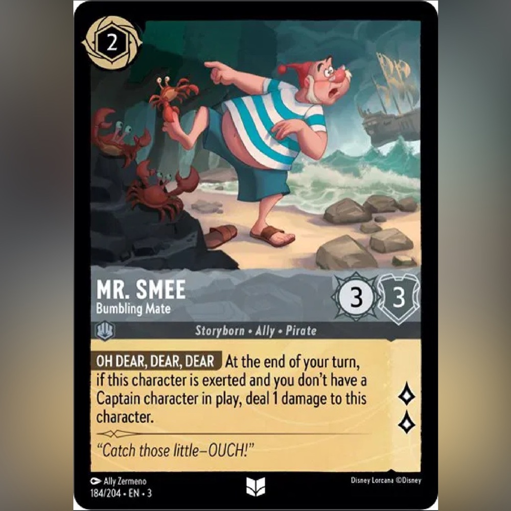 Disney Lorcana Mr Smee Bumbling Mate 184/204 EN 3